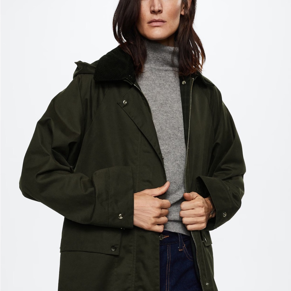 Mango Dark Green Utility Jacket - image 1